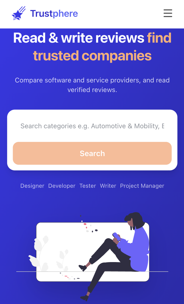 Trusphera mobile app illustration